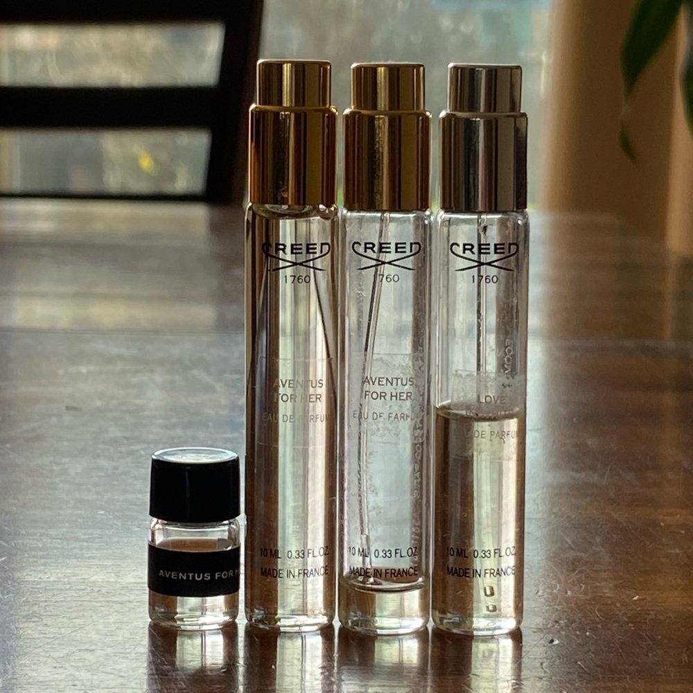 Creed bundle Aventus love in white 10ml travel